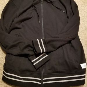 BRAND NEW Silver and Black Jacket with Hood.